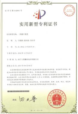 Patent Certificate of utility model